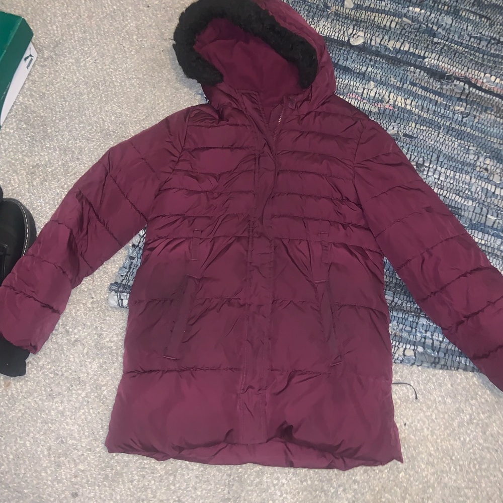 Large purple coat